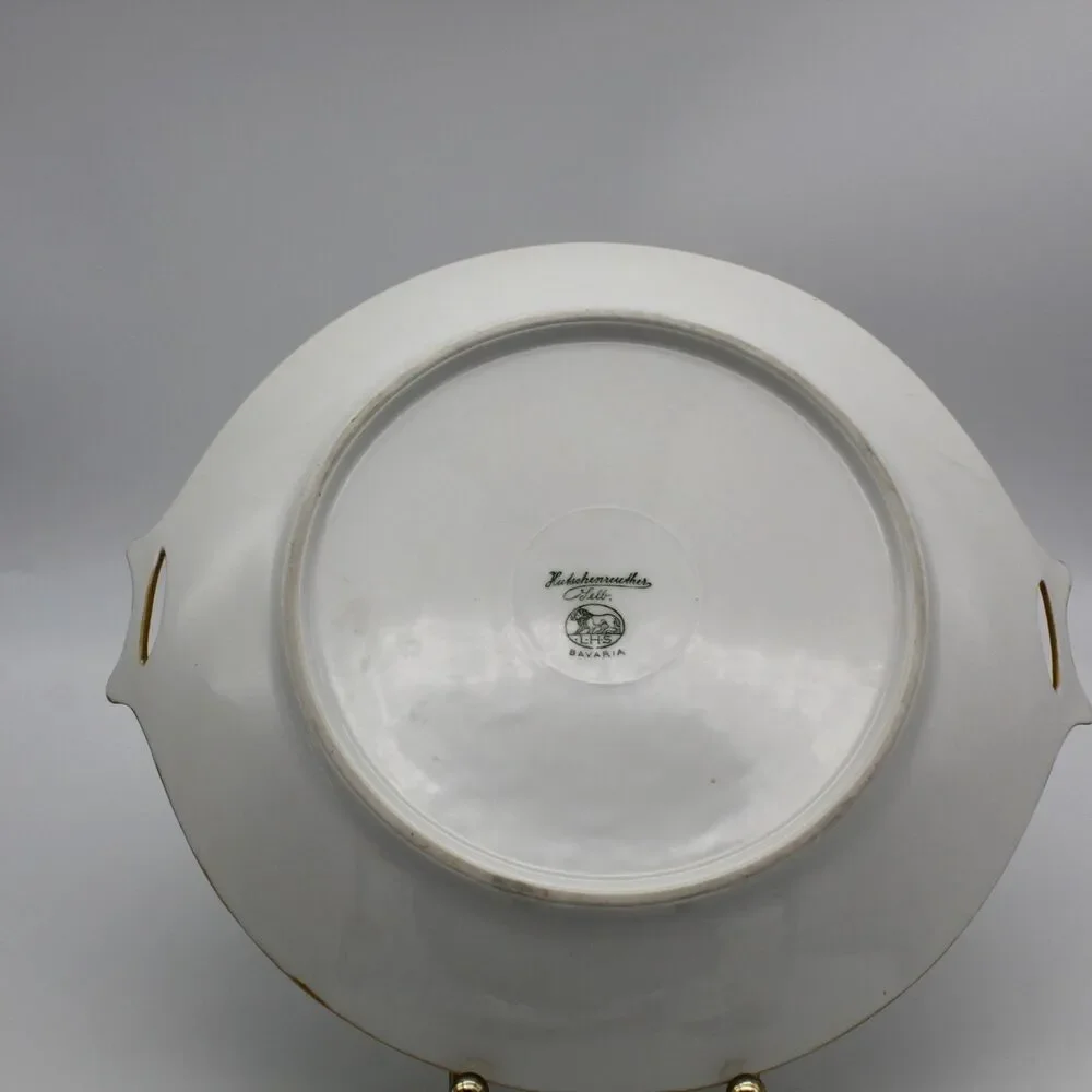 Hutschenreuther Serving or Cake Plate Dogwood Floral Design Bavaria